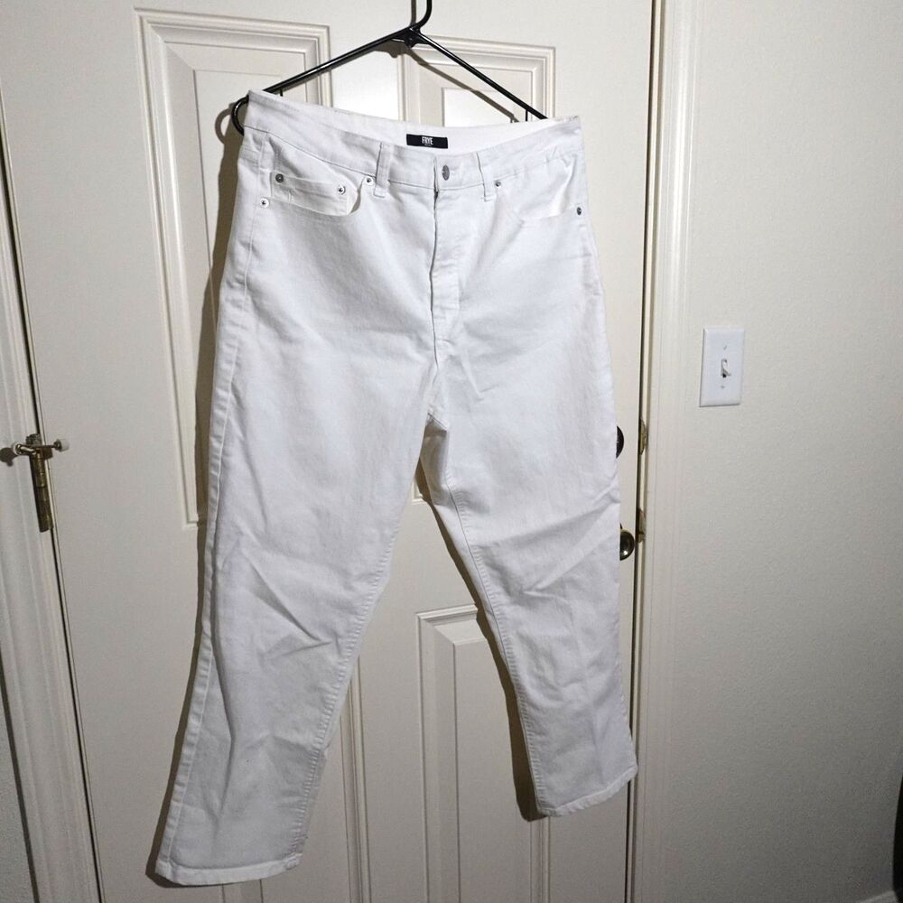 FRYE White Cuffed Crop Classic Stretch Jeans – Size W30 (10)